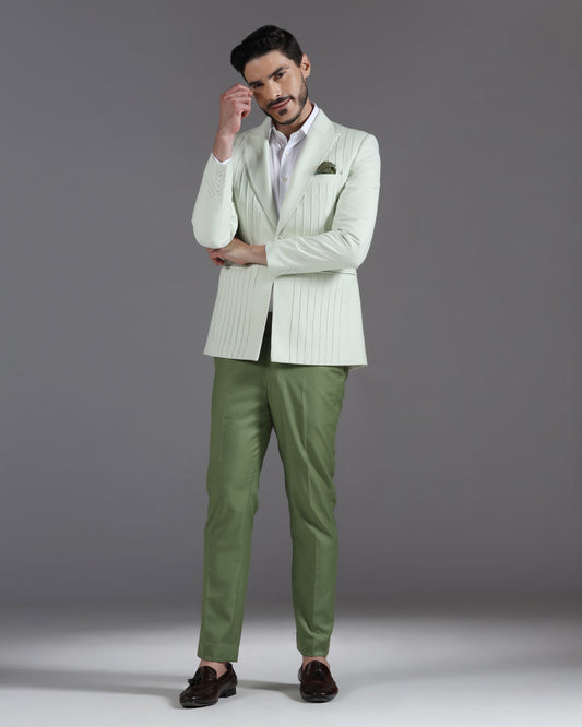 Mint & Olive Pintuck Fusion Suit