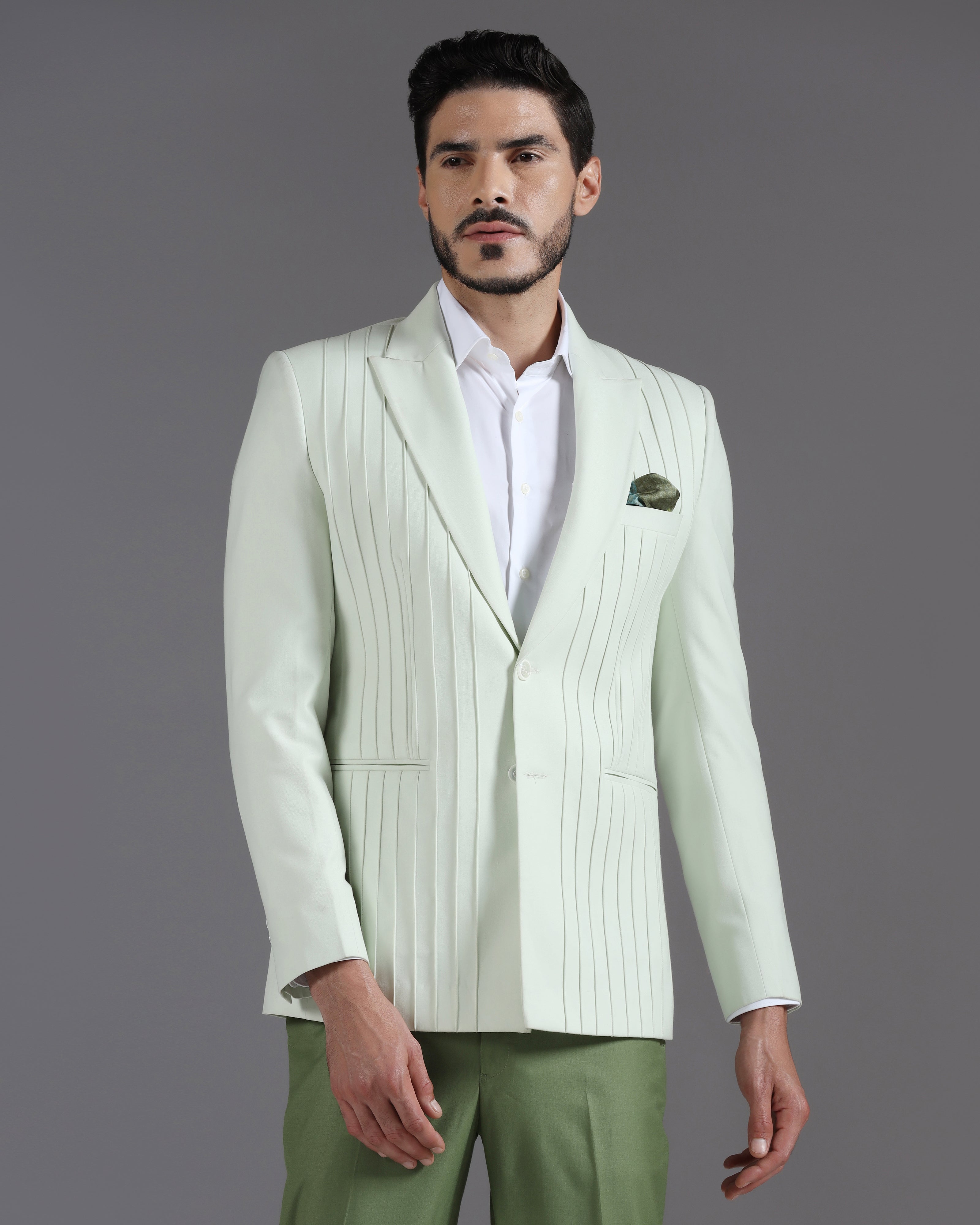 Mint & Olive Pintuck Fusion Suit