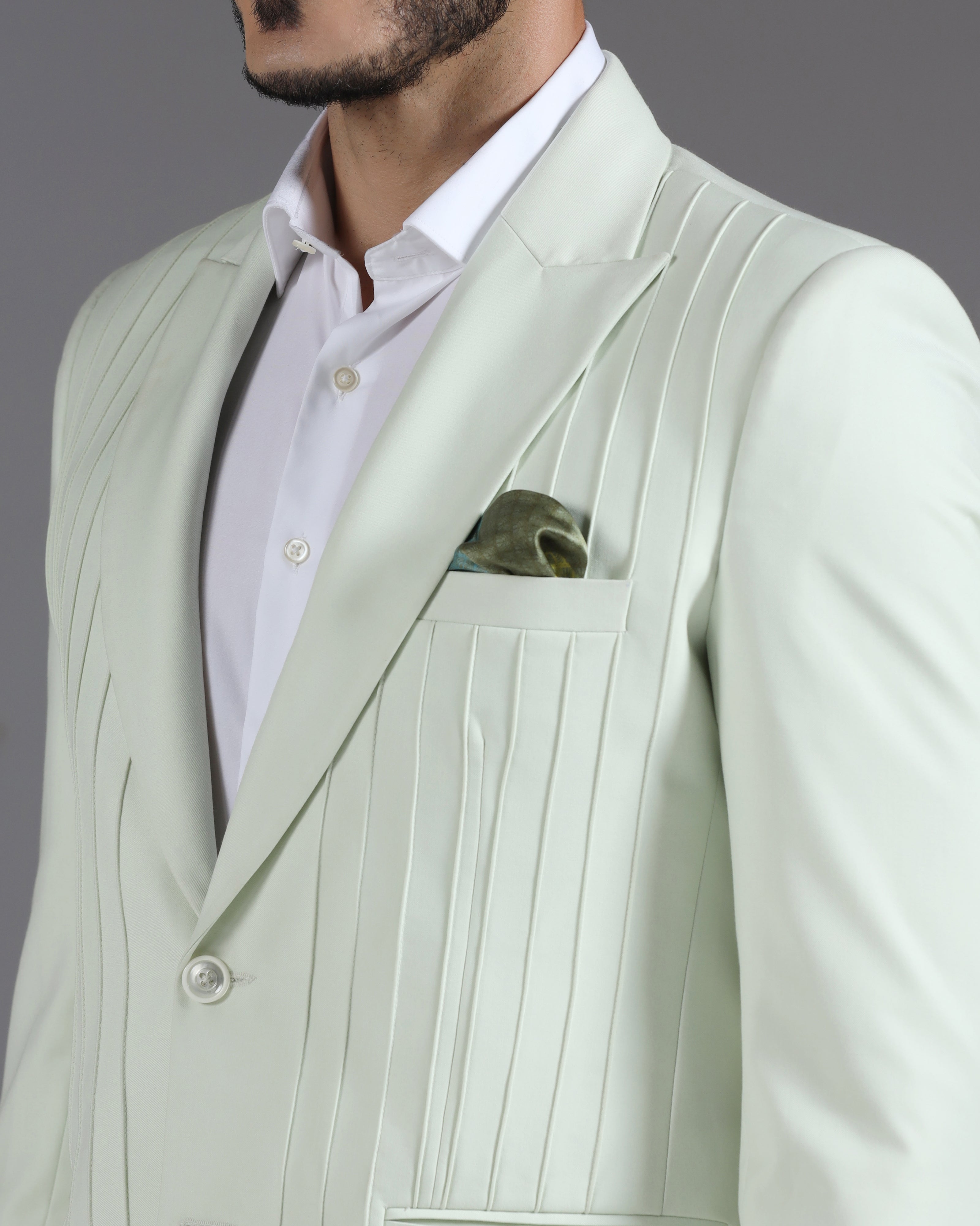 Mint & Olive Pintuck Fusion Suit