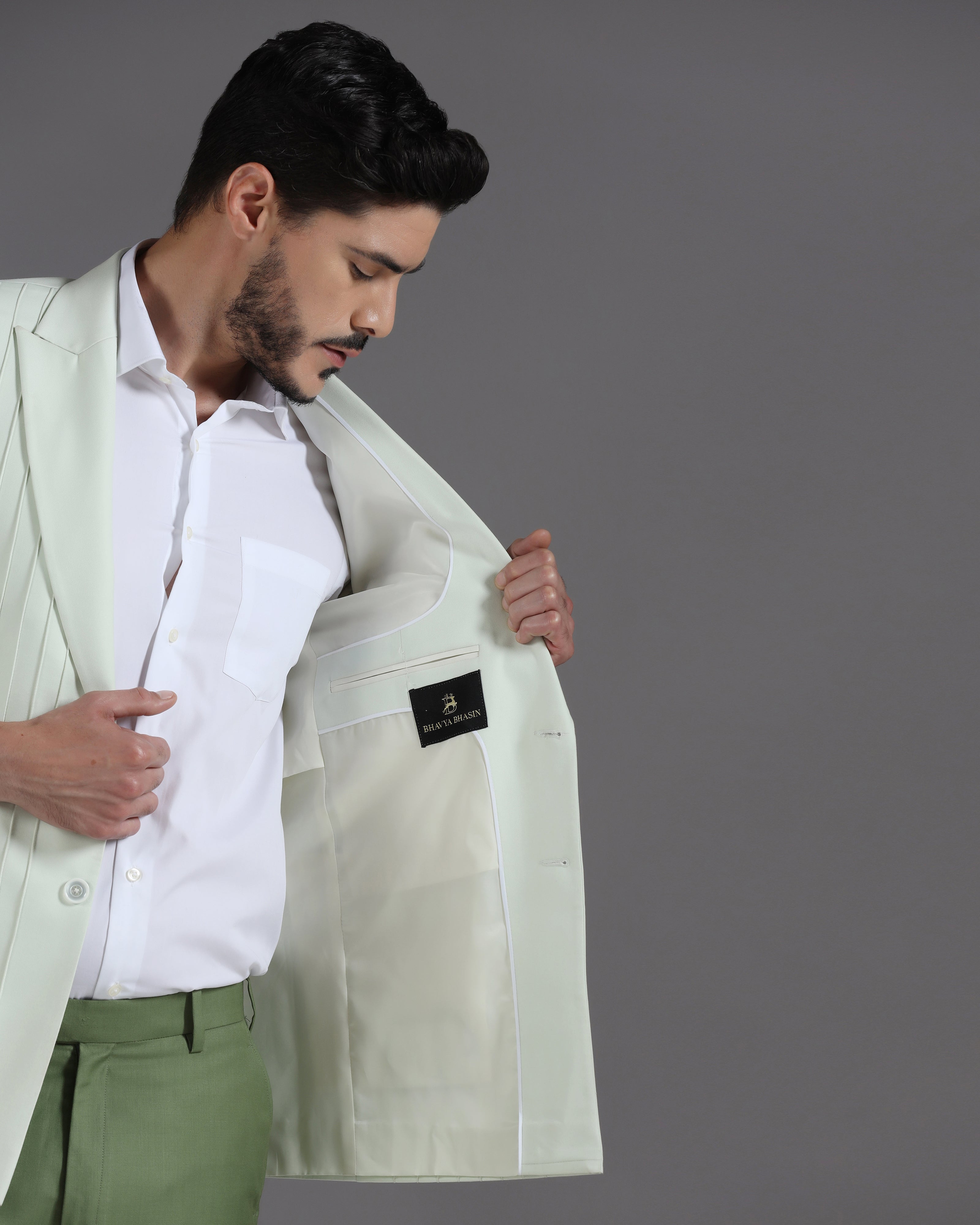 Mint & Olive Pintuck Fusion Suit