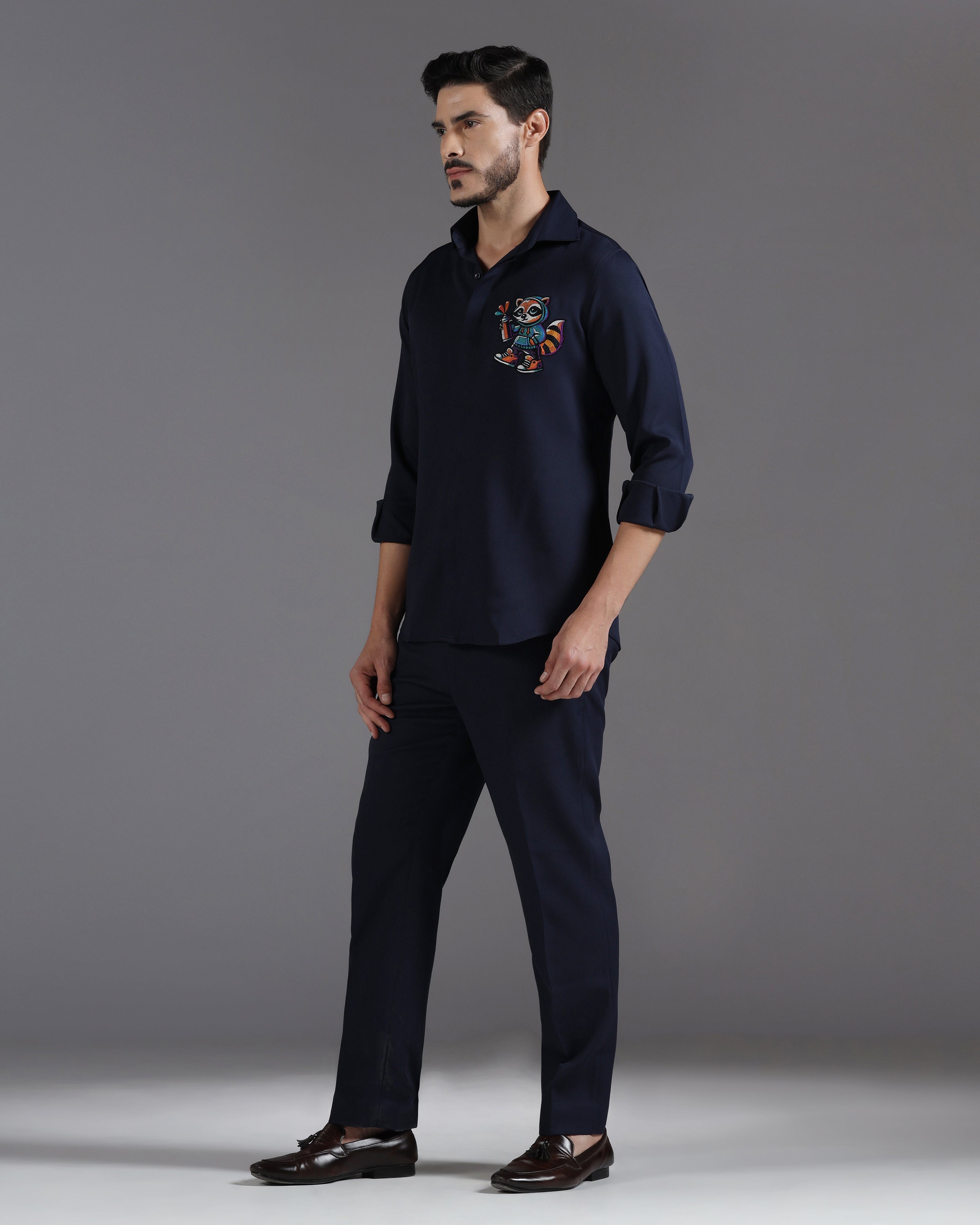 “Graffiti Raccoon” Navy Co-ord Set