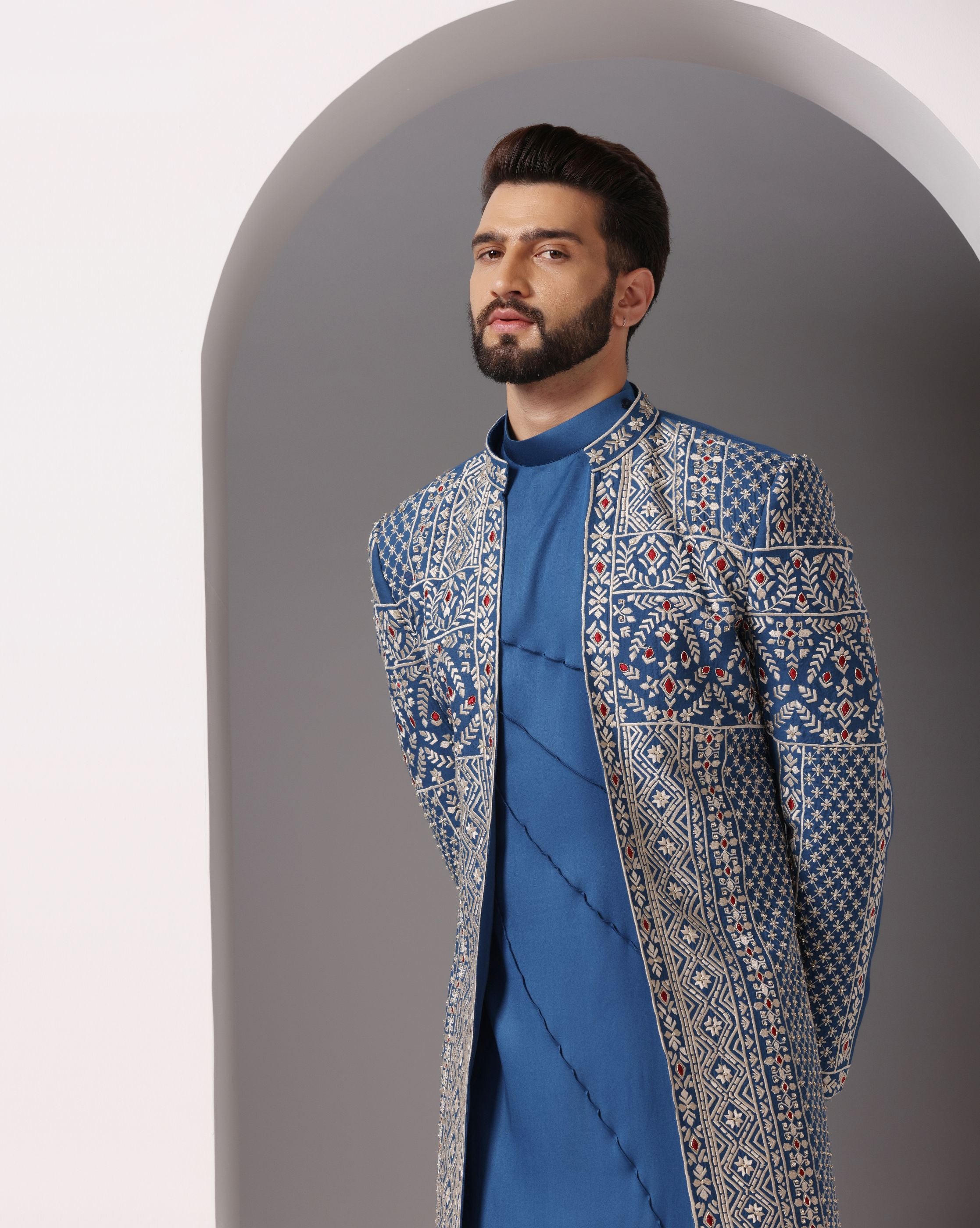 Blue Horizon Indo-Western Set