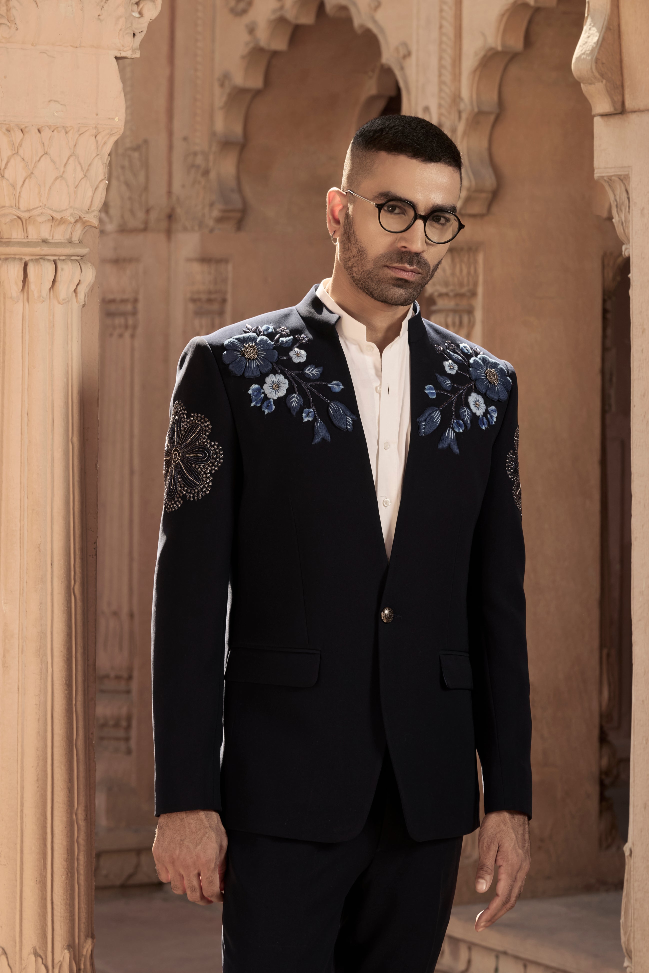 Raas “Neel Kamal Veer” Navy Bandhgala