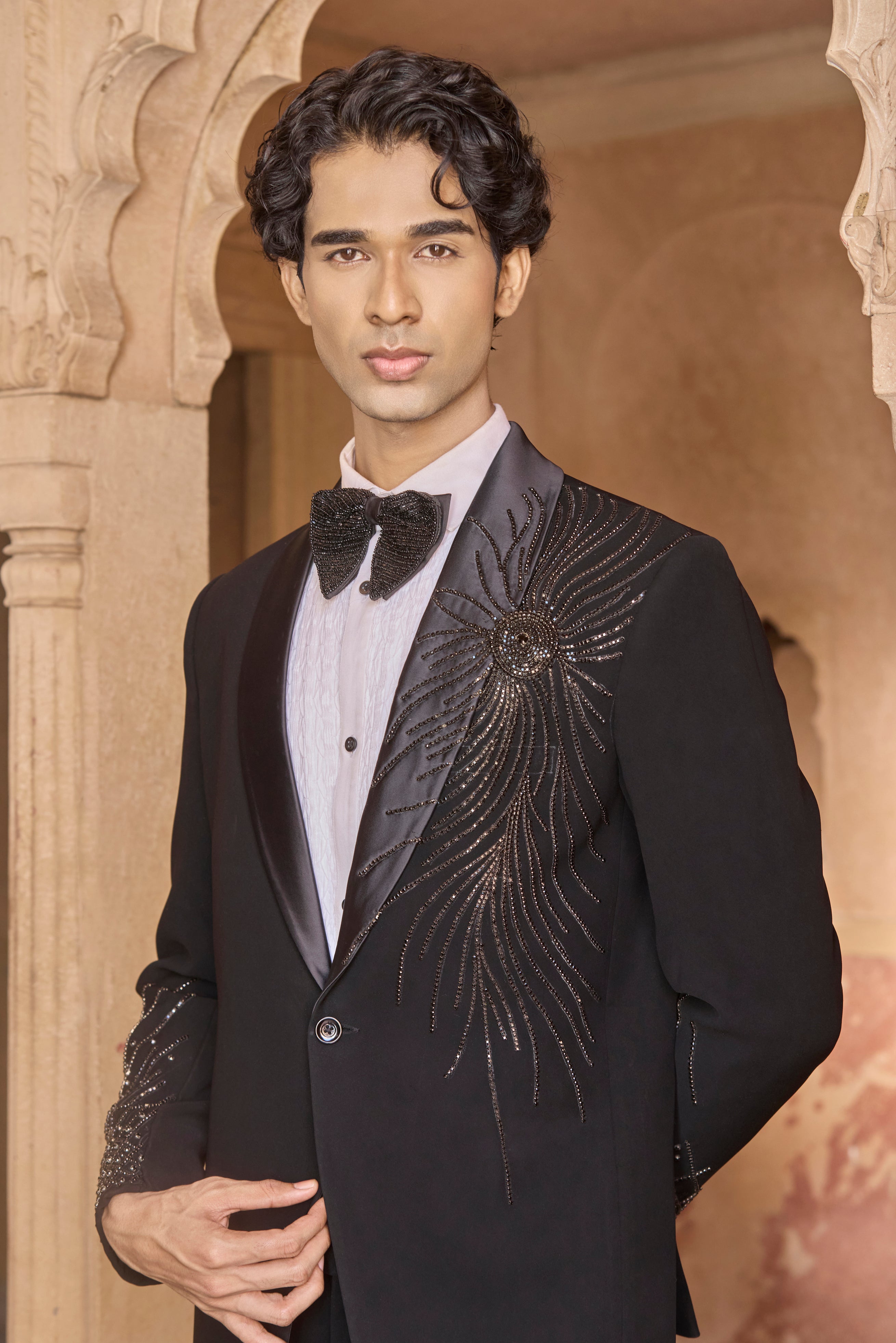 Raas “Ratri Chakra” Black 3D Tuxedo