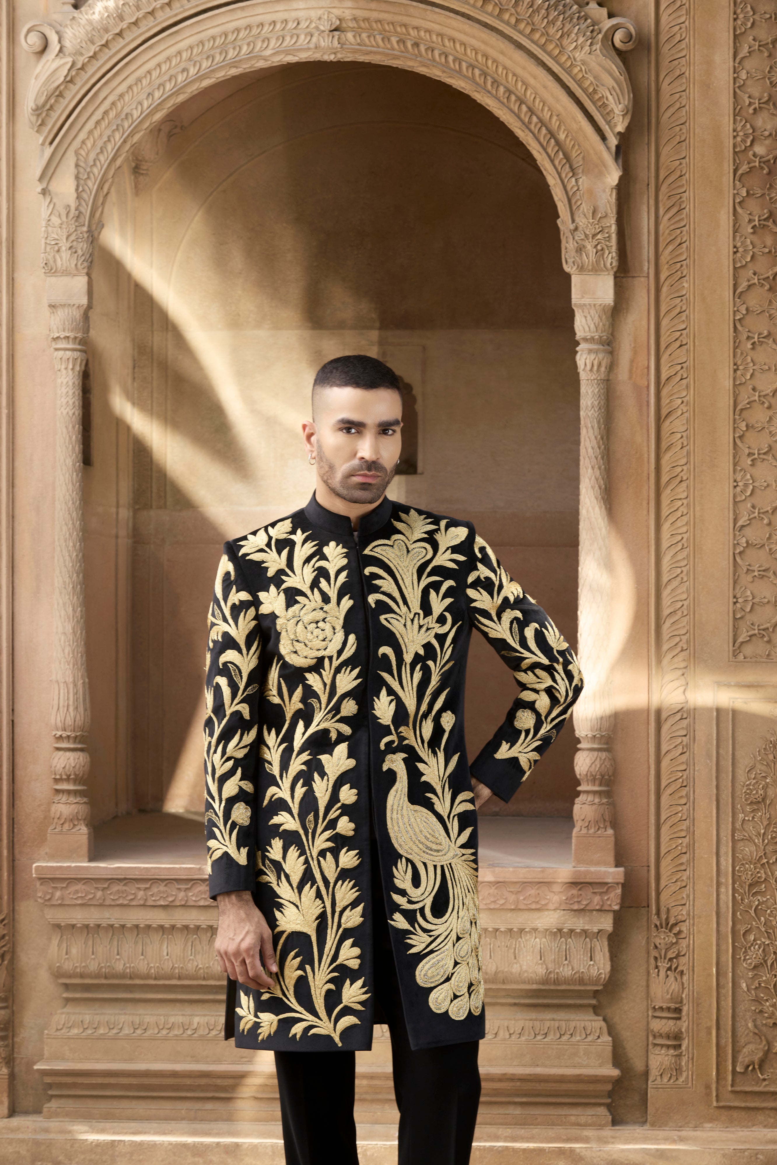 Raas “Tandav Noor” Black Velvet Indo-Western