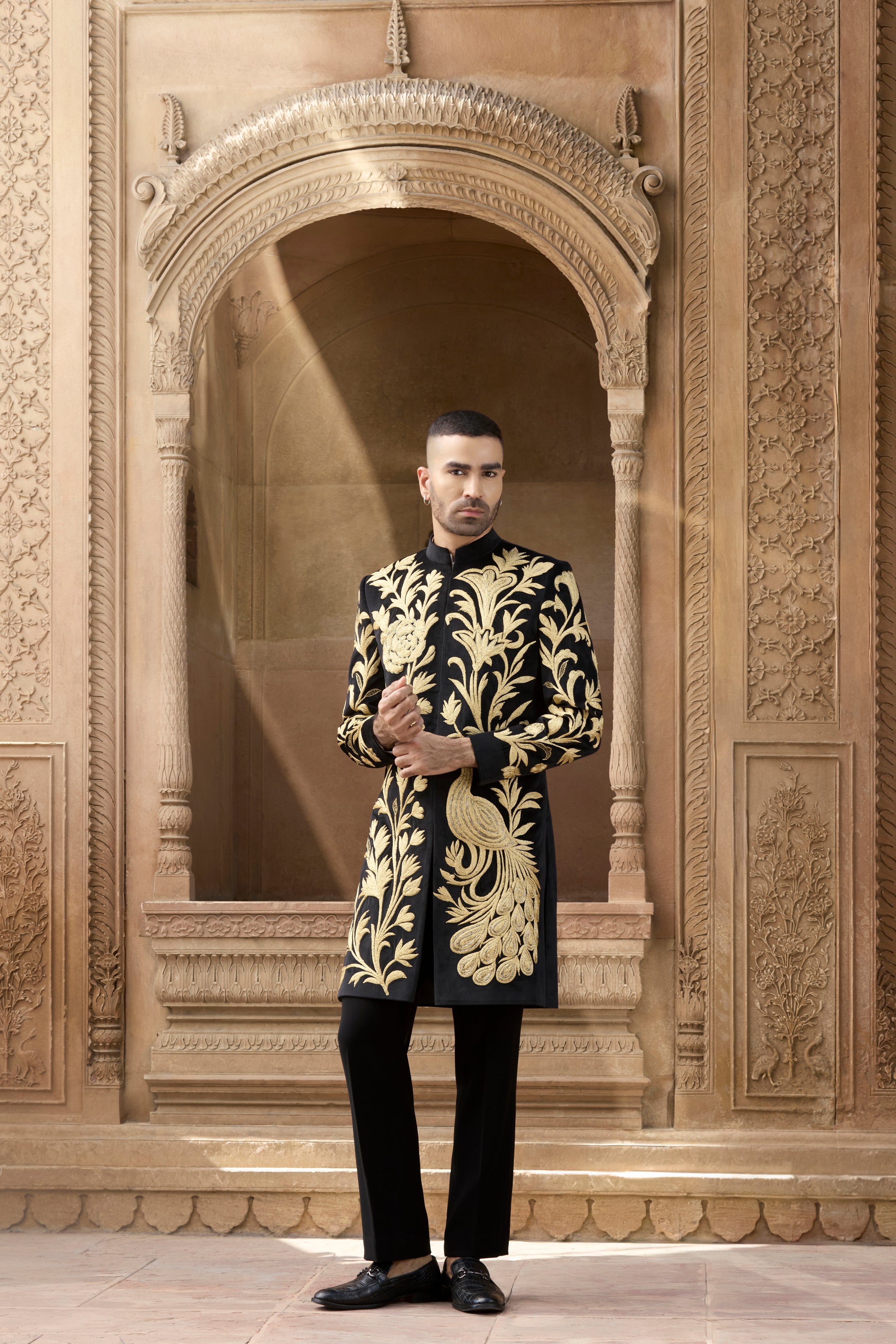 Raas “Tandav Noor” Black Velvet Indo-Western