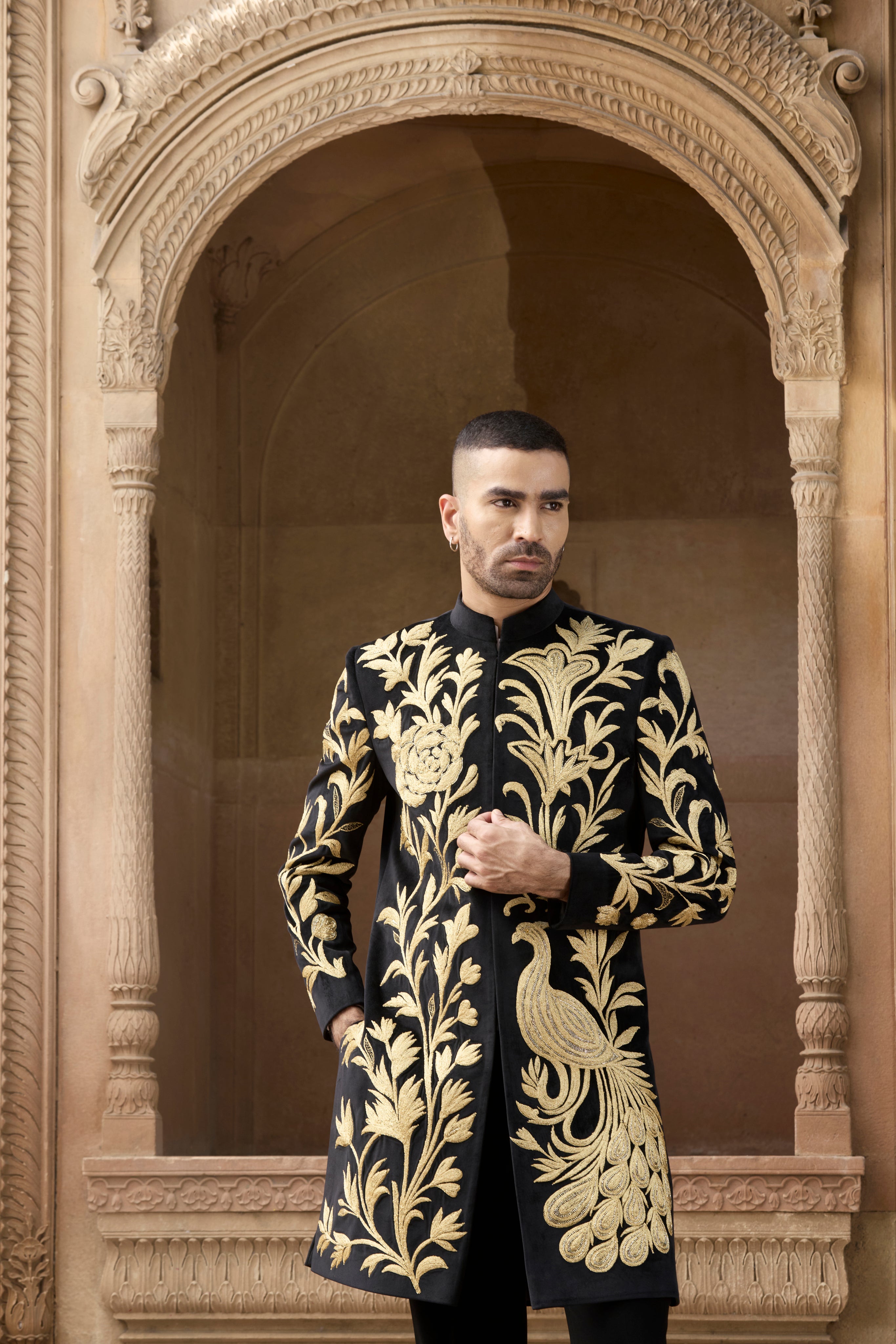 Raas “Tandav Noor” Black Velvet Indo-Western