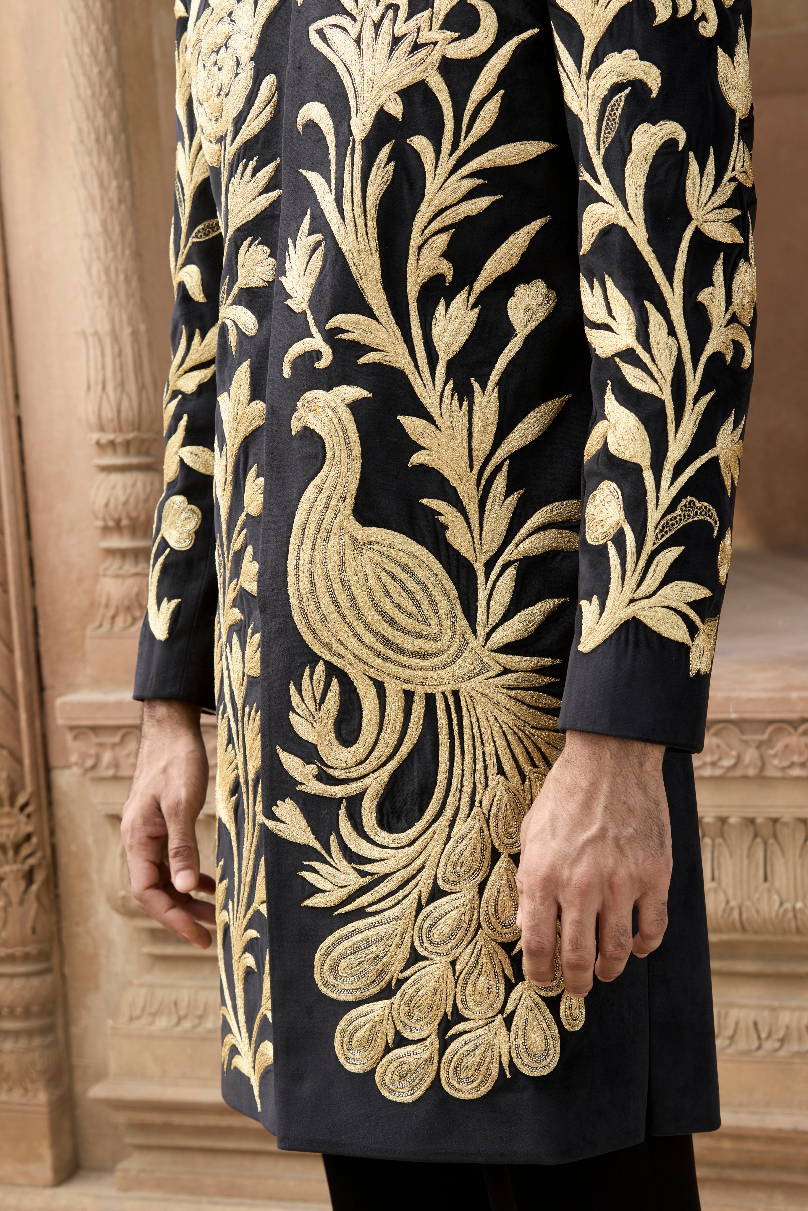 Raas “Tandav Noor” Black Velvet Indo-Western