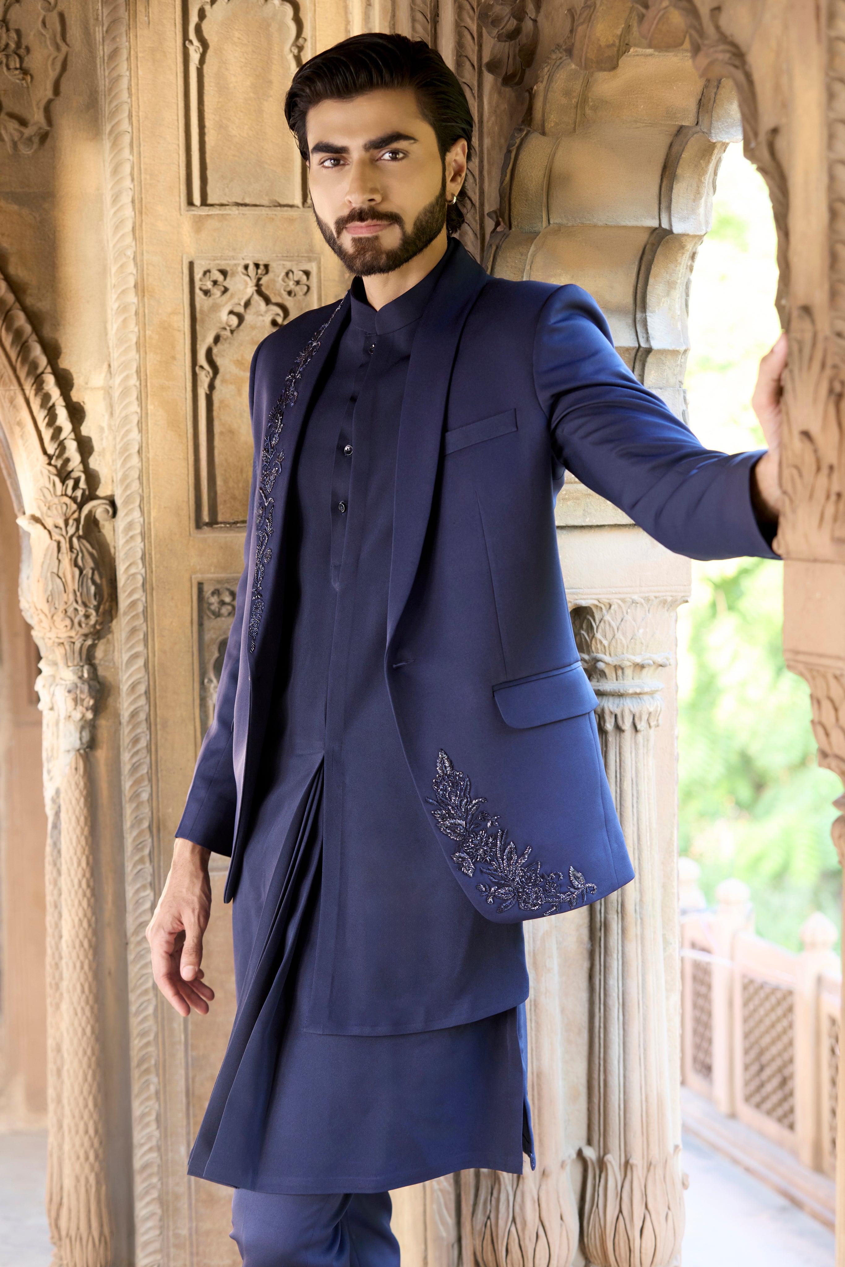 Raas “Anant Gati” Navy Layered Indo-Western
