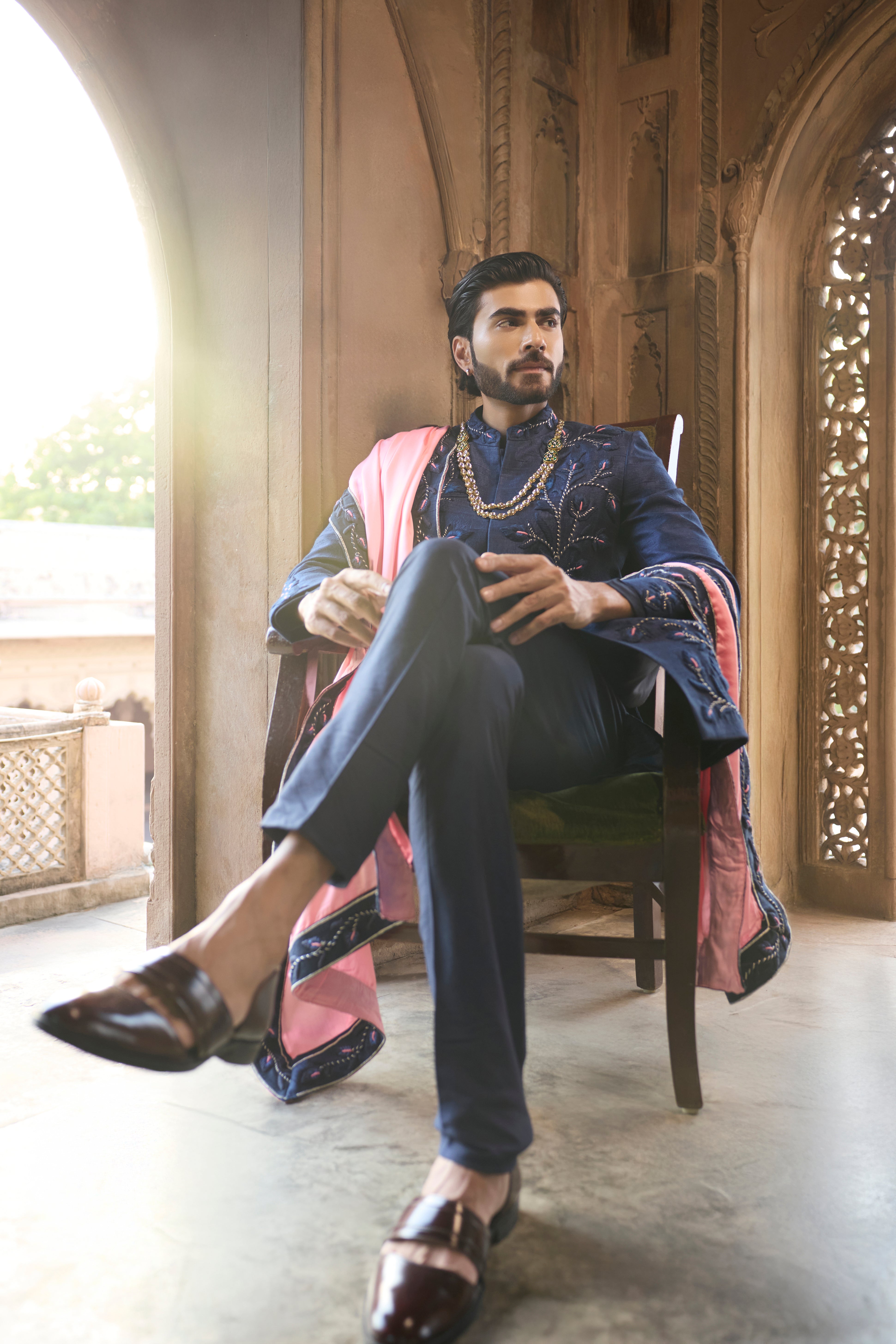 Raas “Neel Tarang” Blue Sherwani