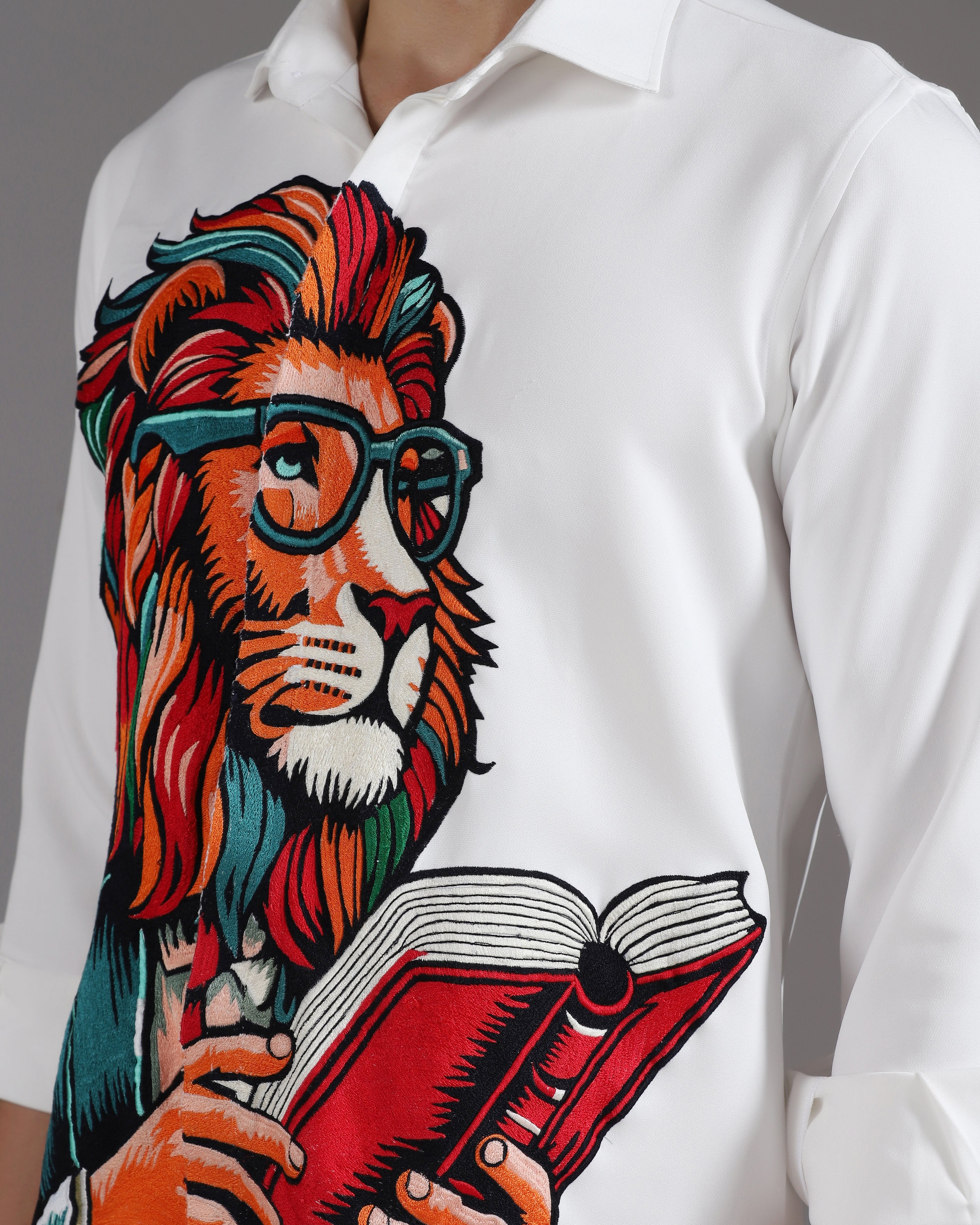 “The Scholar Lion” White Co-ord Set