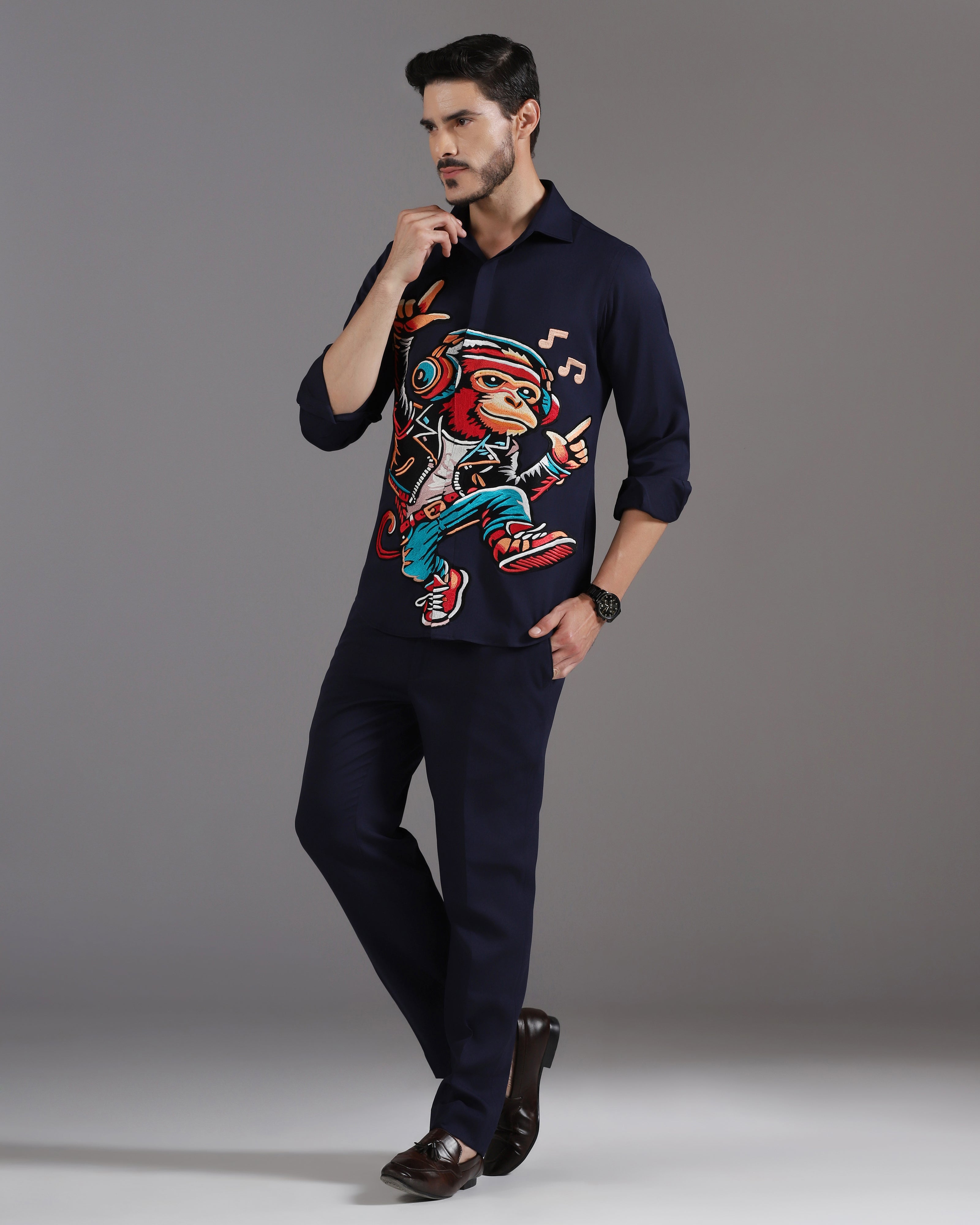 “Groove Mode” Crepe Co-ord Set