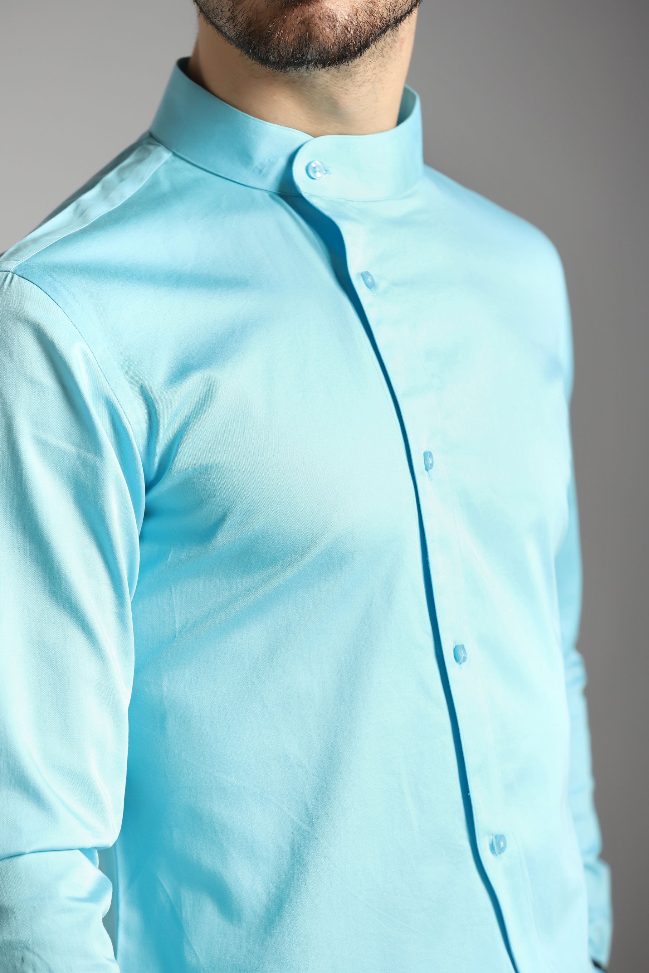 Sky Blue Casual Design Shirt