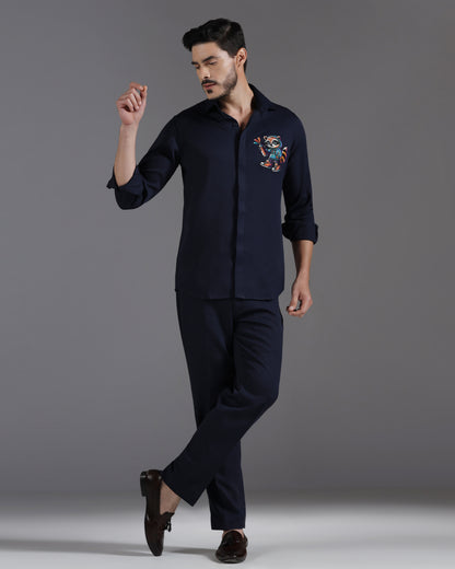 “Graffiti Raccoon” Navy Co-ord Set