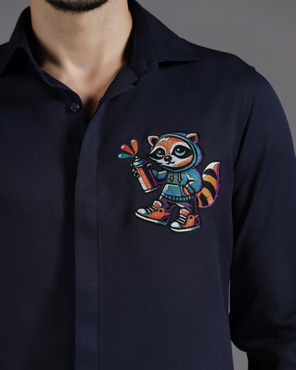 “Graffiti Raccoon” Navy Co-ord Set