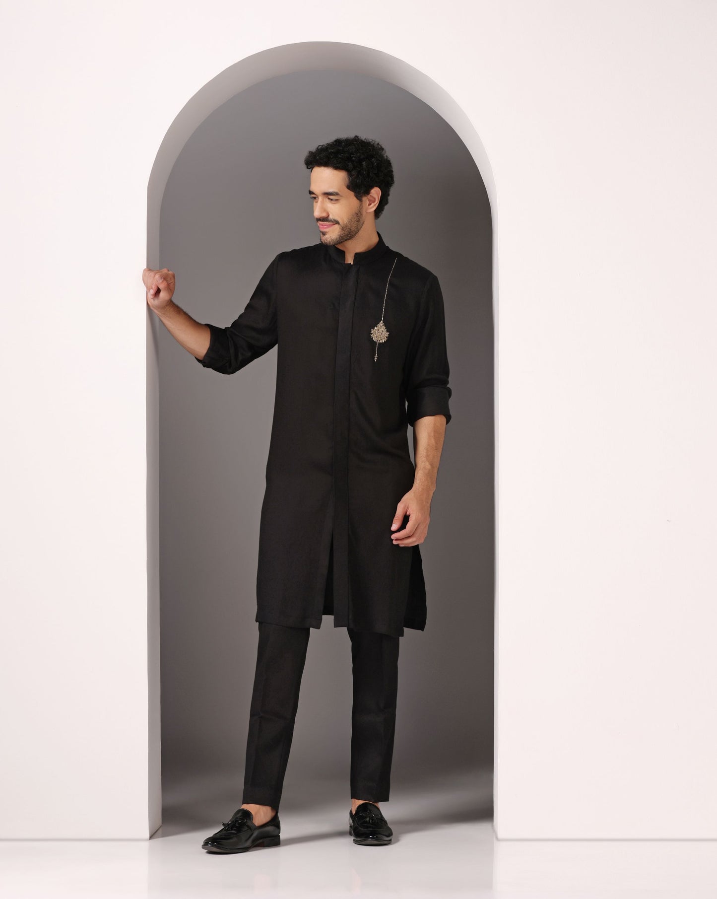 Bamboo bliss kurta sustainable luxury Indian menswear | Bhavya Bhasin Couture