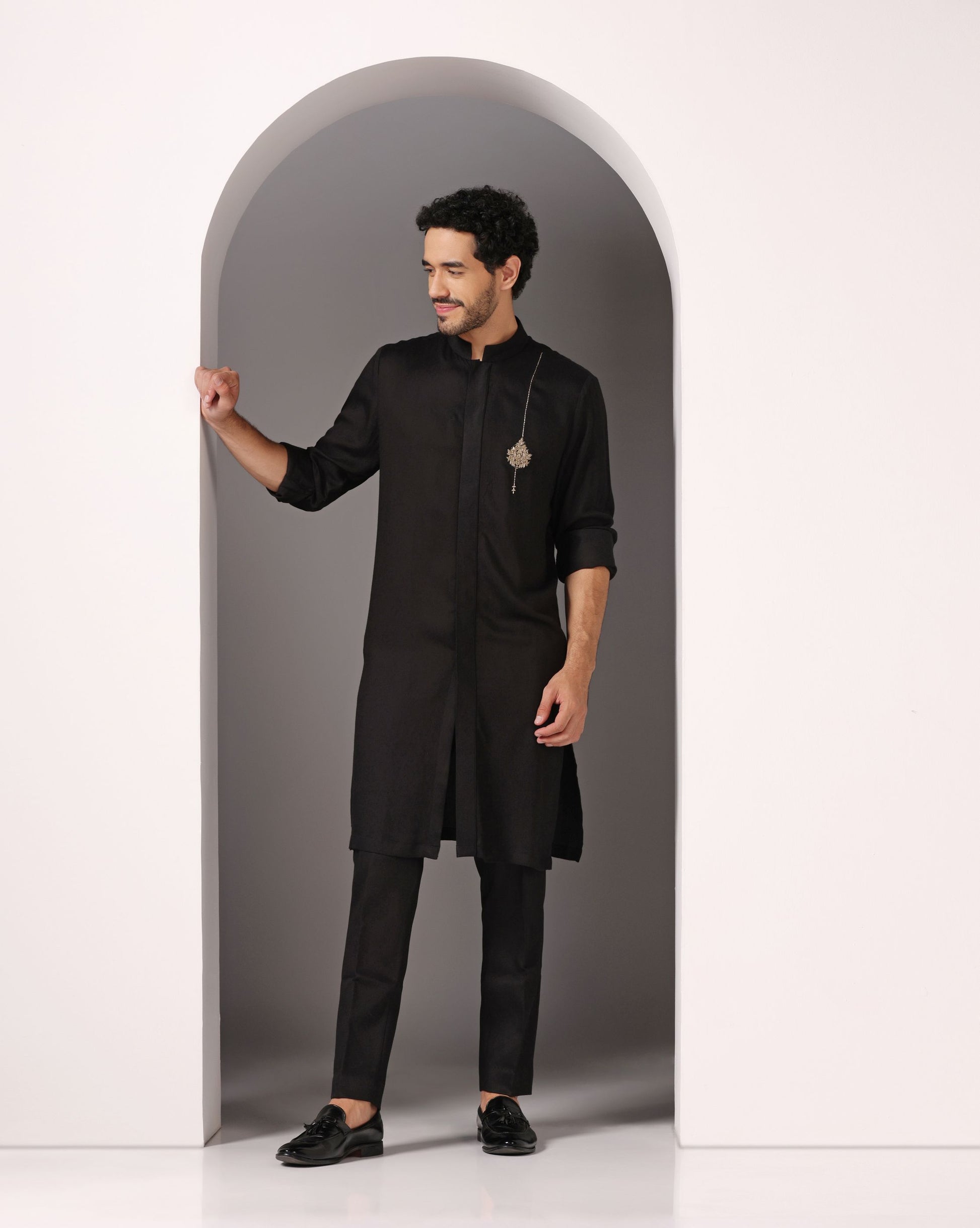Bamboo bliss kurta sustainable luxury Indian menswear | Bhavya Bhasin Couture