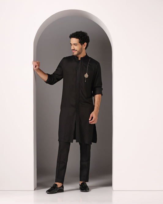 Bamboo bliss kurta sustainable luxury Indian menswear | Bhavya Bhasin Couture