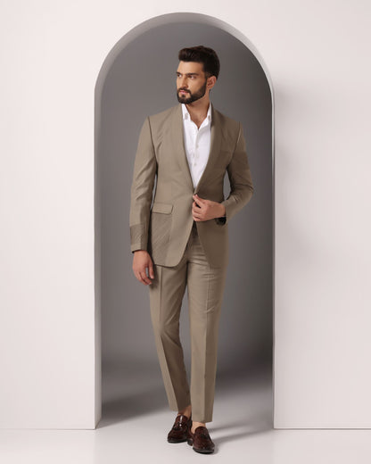 Green suit with pintuck detailing Indian formal | Bhavya Bhasin Couture