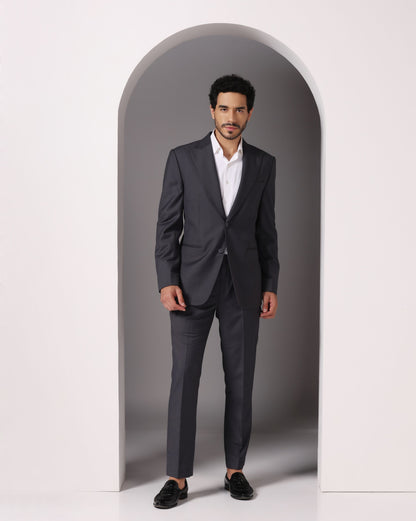 Grey corporate suit professional tailored menswear | Bhavya Bhasin Couture