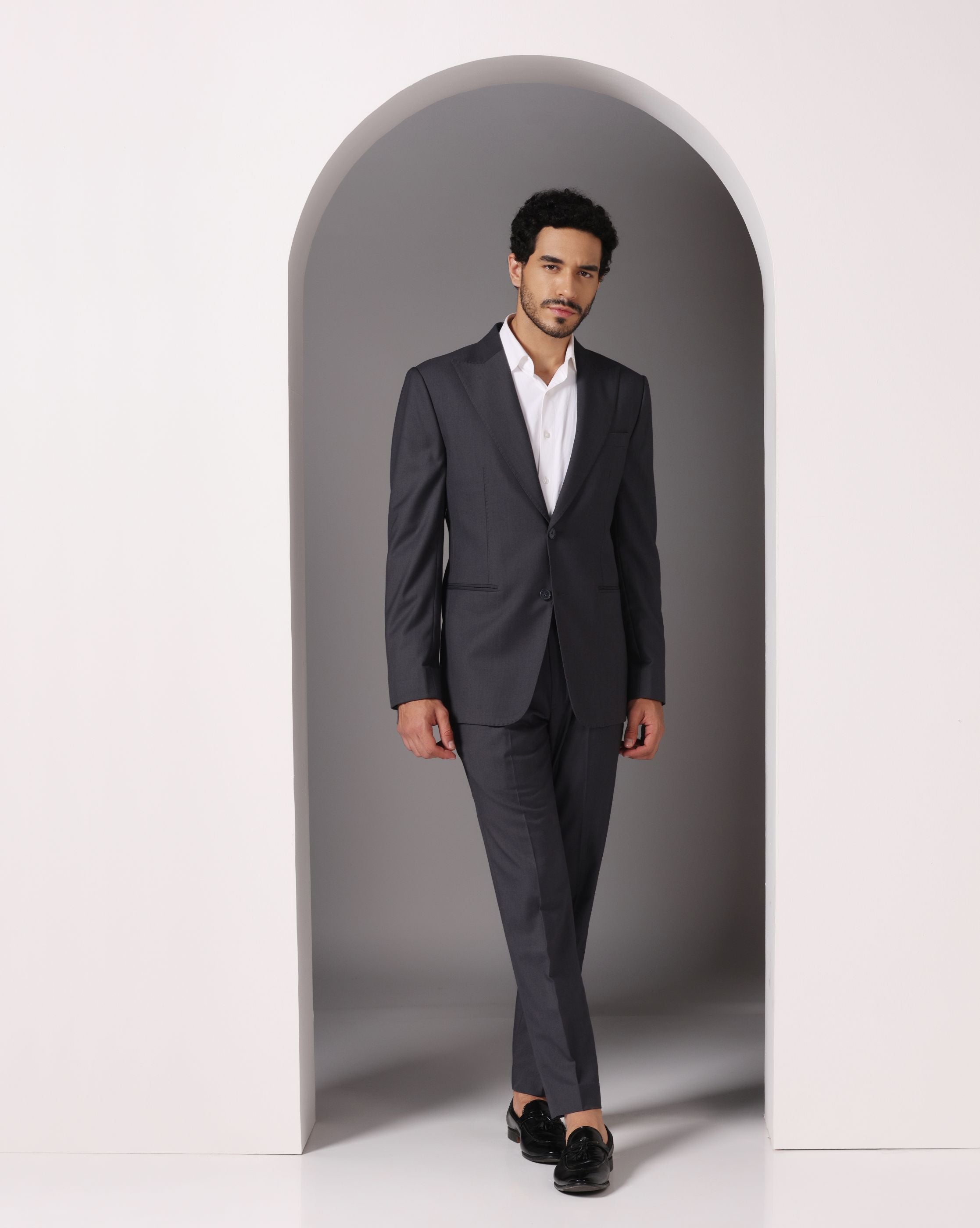 Professional Elegance: Grey Corporate Suit