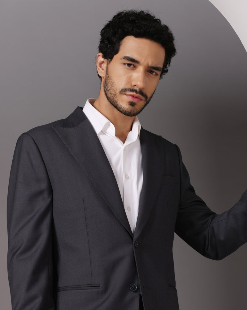 Professional Elegance: Grey Corporate Suit