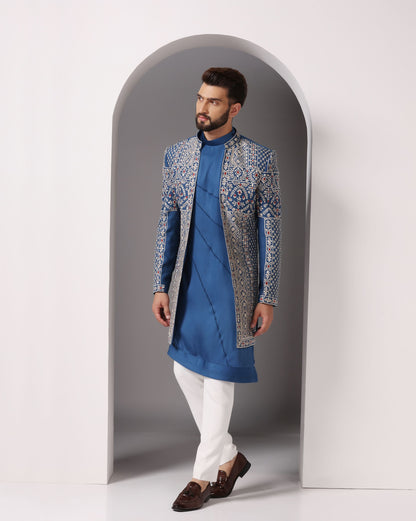 Blue Horizon Indo-Western Set