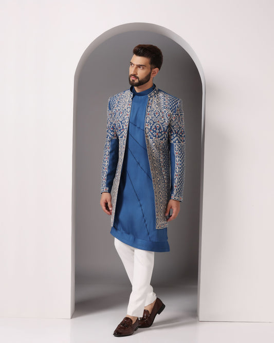 Blue Horizon Indo-Western Set