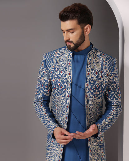 Blue Horizon Indo-Western Set