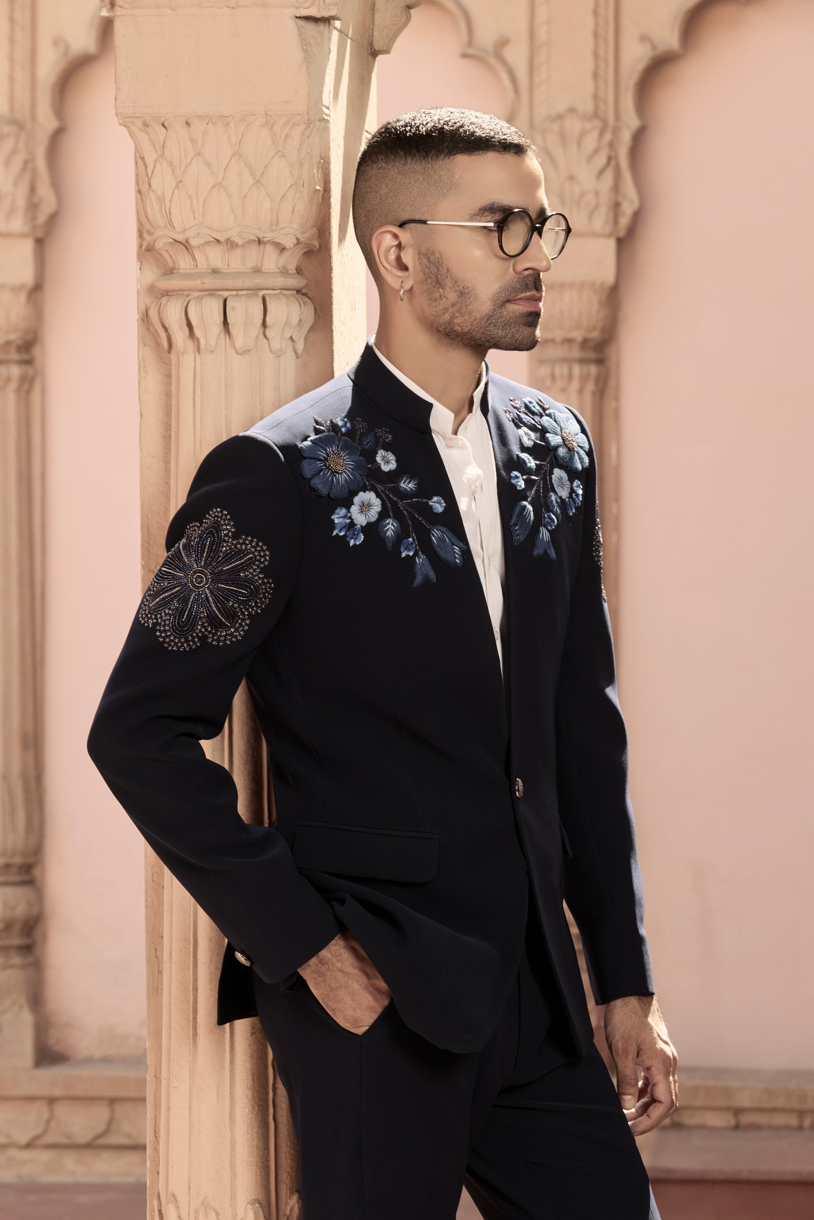 Raas “Neel Kamal Veer” Navy Bandhgala