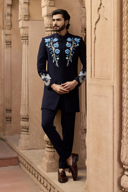 Raas “Indra Pushp” Navy 3D Indo-Western