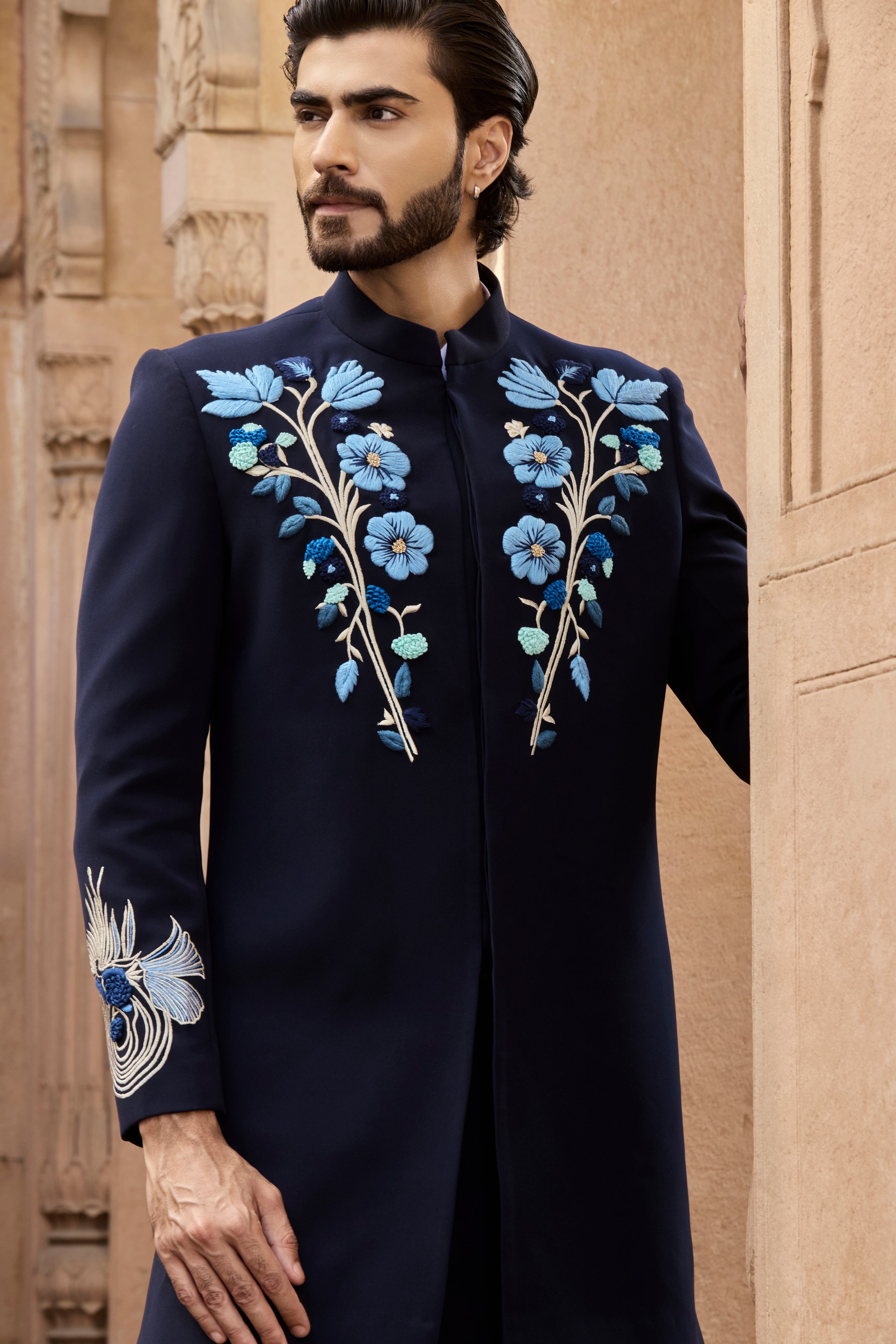 Raas “Indra Pushp” Navy 3D Indo-Western