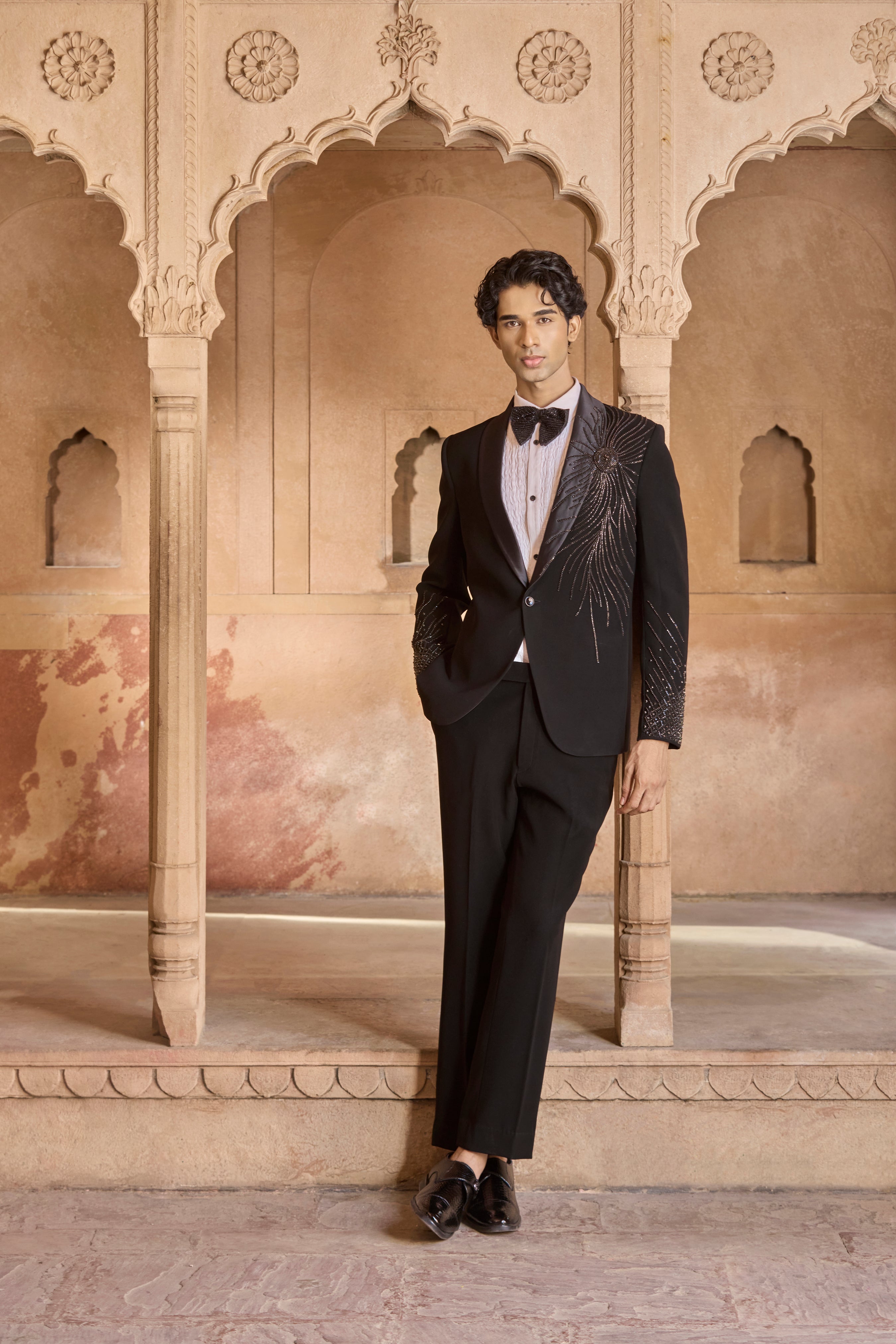 Raas “Ratri Chakra” Black 3D Tuxedo