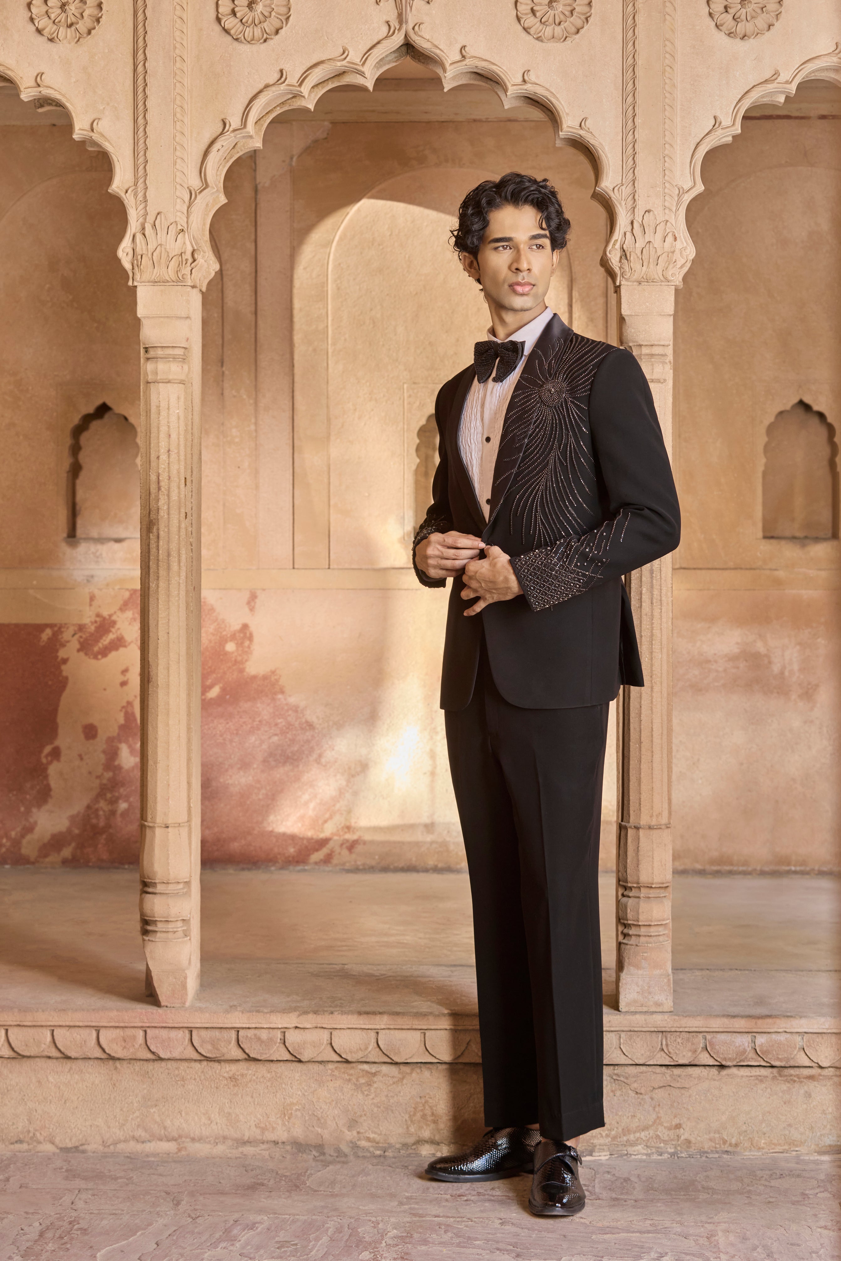 Raas “Ratri Chakra” Black 3D Tuxedo