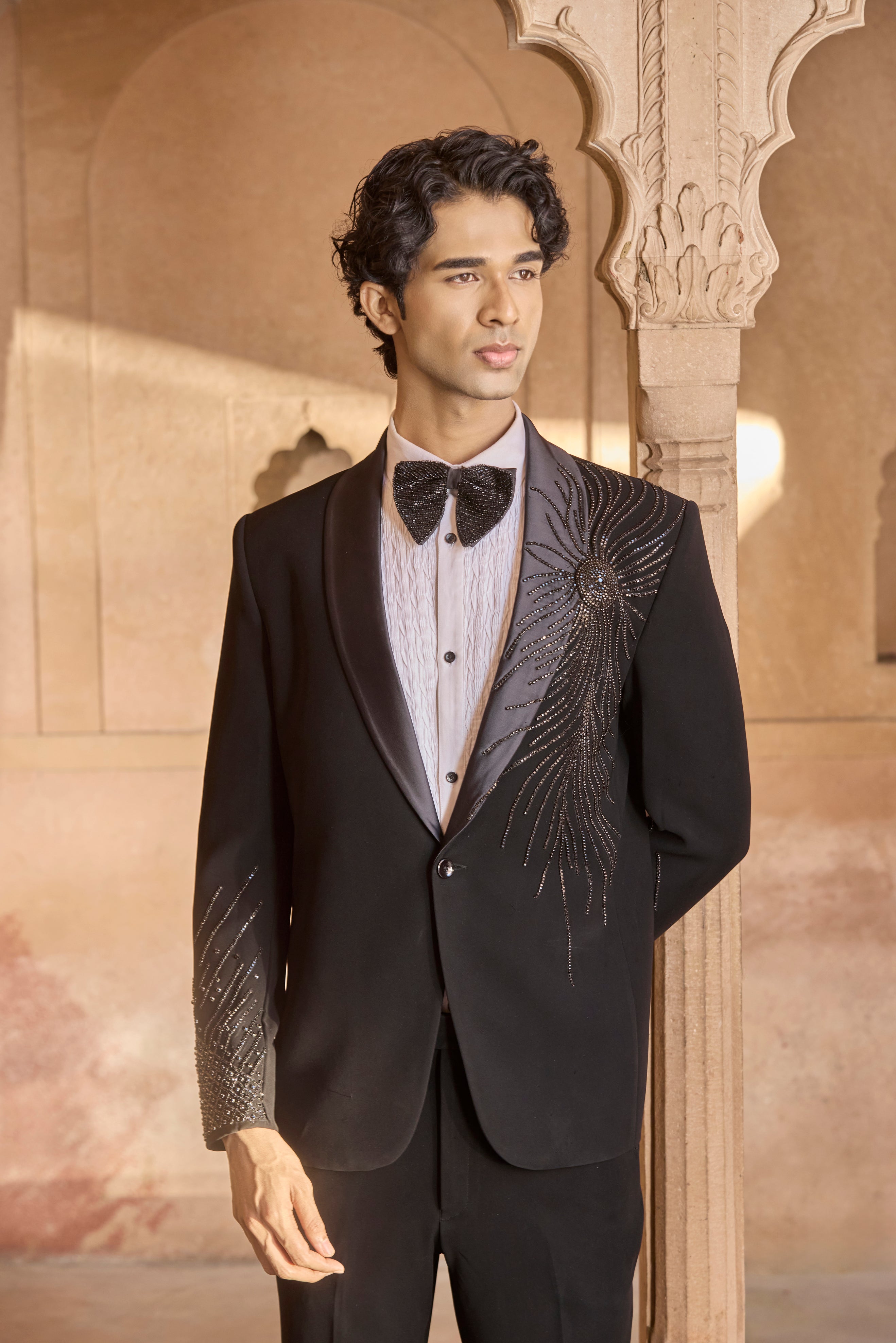 Raas “Ratri Chakra” Black 3D Tuxedo