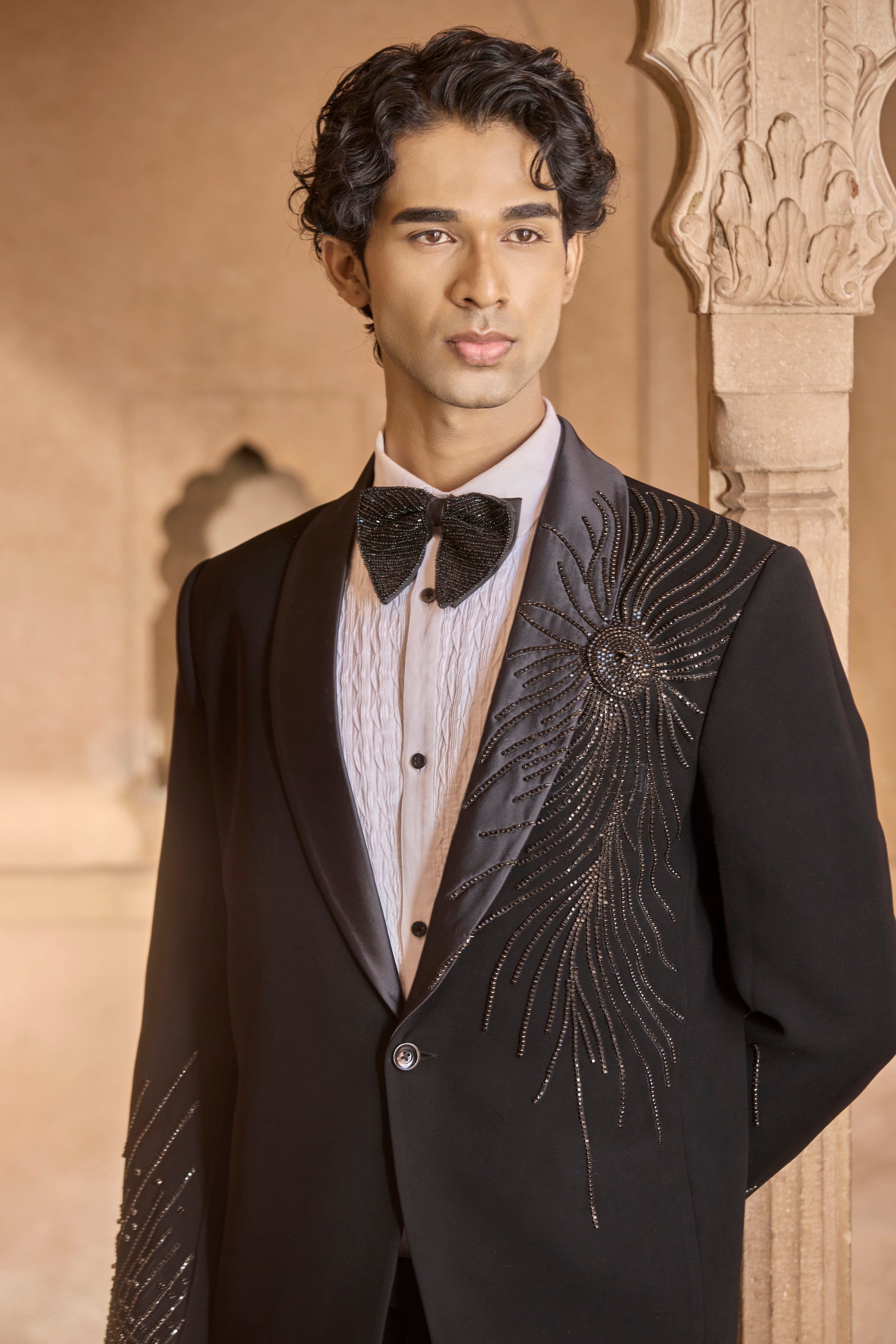 Raas “Ratri Chakra” Black 3D Tuxedo