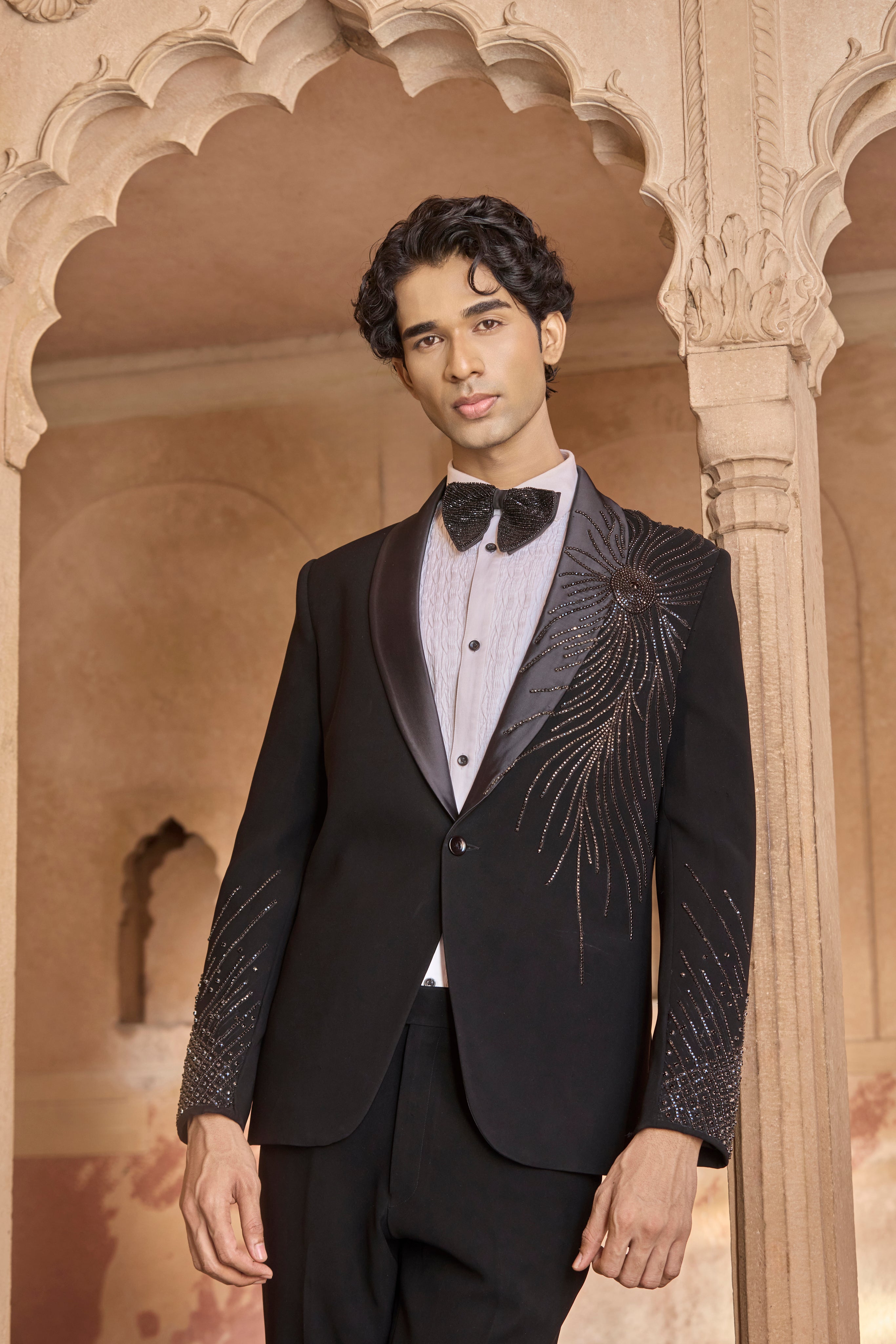 Raas “Ratri Chakra” Black 3D Tuxedo