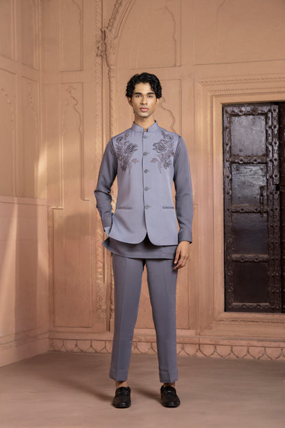 Raas “ShyamDhara Pushp” Kurta–Jacket Set