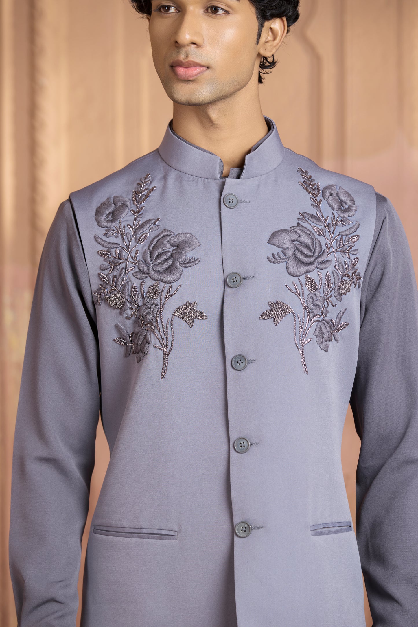 Raas “ShyamDhara Pushp” Kurta–Jacket Set