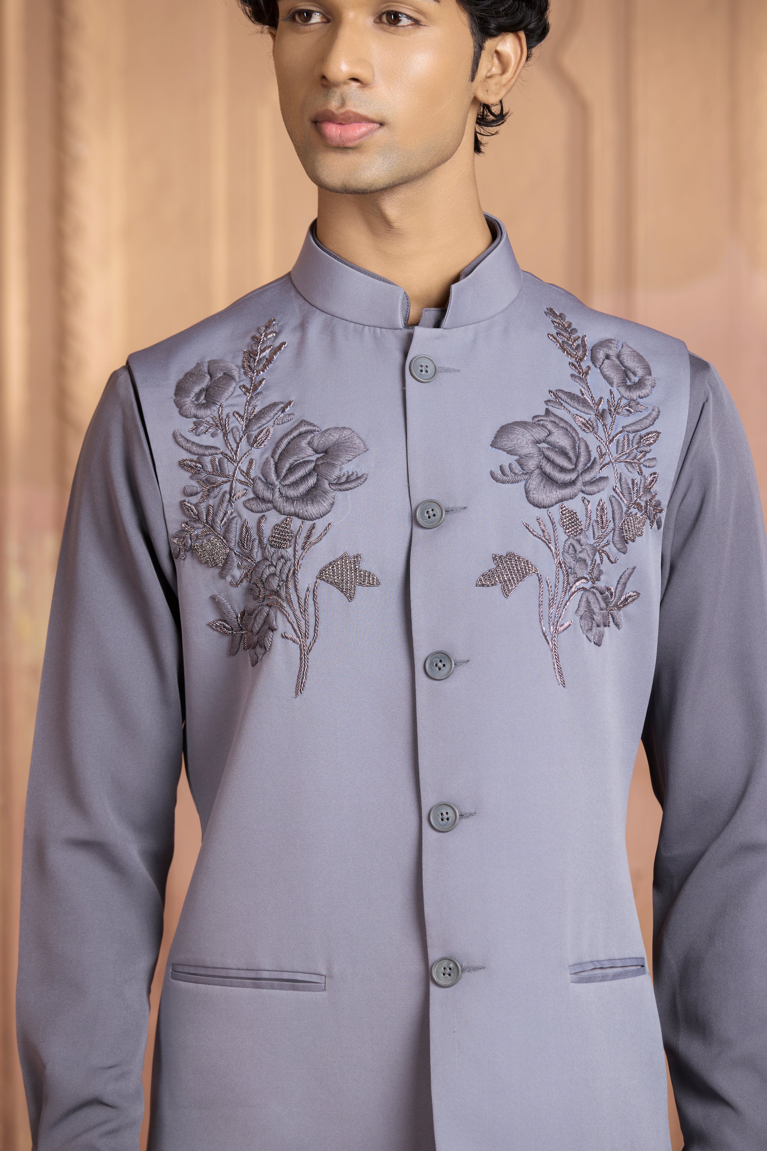 Raas “ShyamDhara Pushp” Kurta–Jacket Set