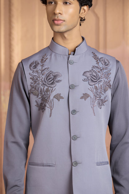 Raas “ShyamDhara Pushp” Kurta–Jacket Set