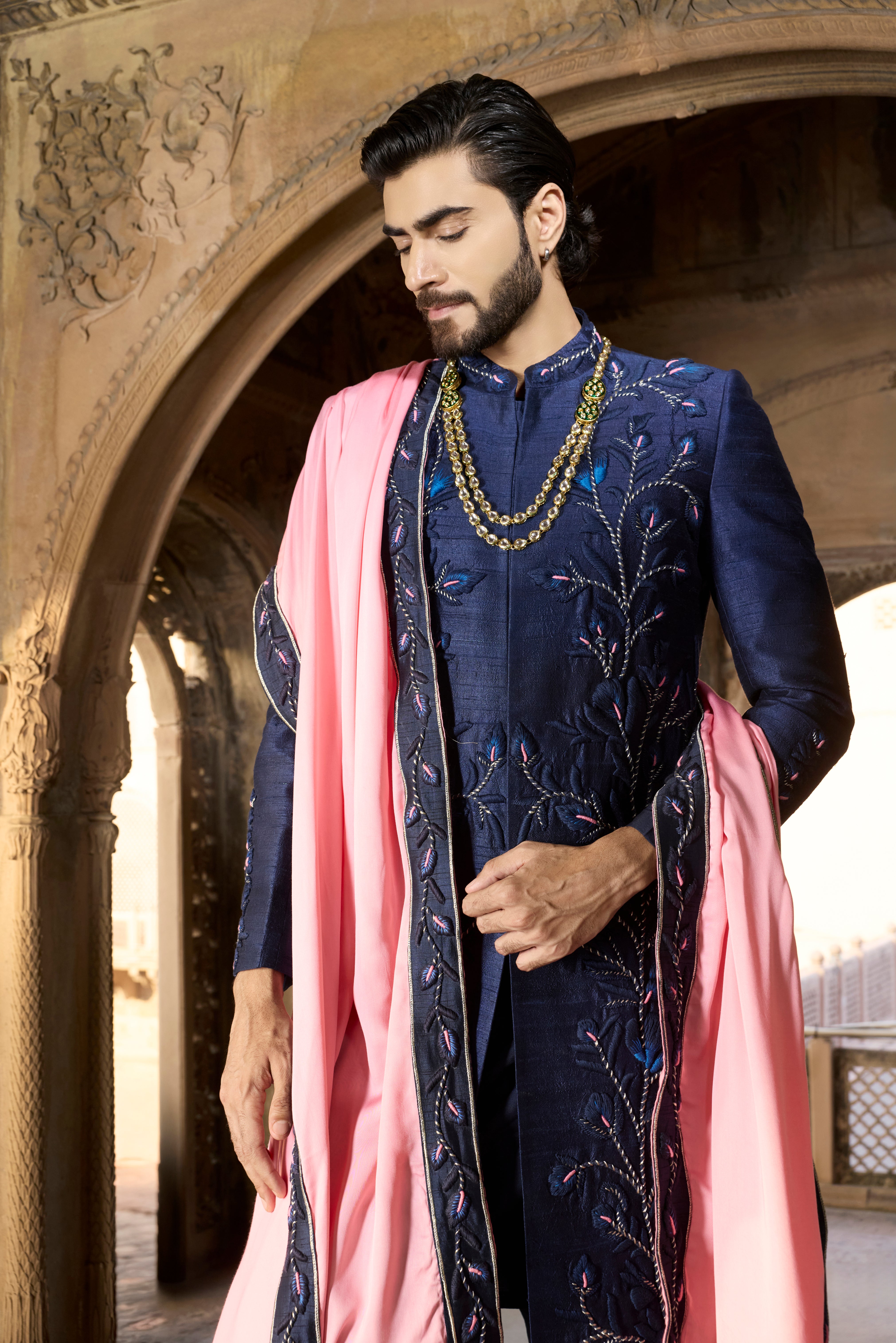 Raas “Neel Tarang” Blue Sherwani