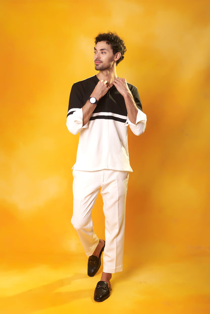 Dvidha Roop white and black embroidered co-ord set – alternate view 3
