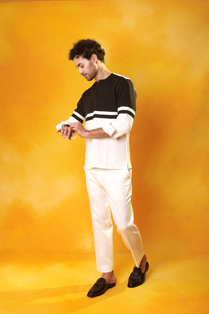 Dvidha Roop white and black embroidered co-ord set – alternate view 4