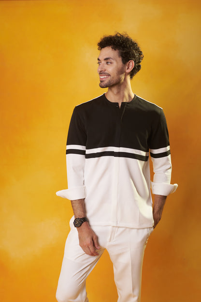 Dvidha Roop white and black embroidered co-ord set – alternate view 2