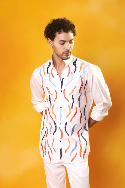 Rang Kiran white multi-colour embroidered co-ord set – alternate view 2