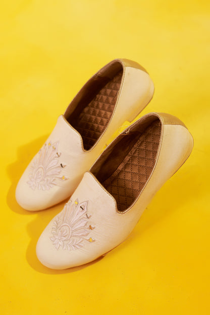 Gulabi Aaina pink mirror embroidered silk loafers | Bhavya Bhasin Couture