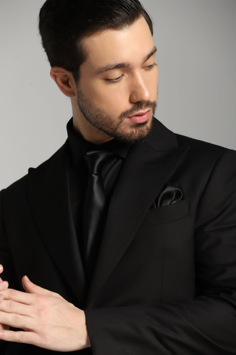 Elegance Redefined: Classic Black 2-Button Suit