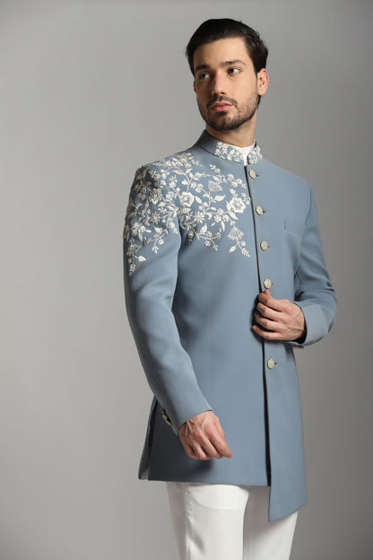 Bhasma Rekha Indo-Western three-quarter view | Bhavya Bhasin Couture